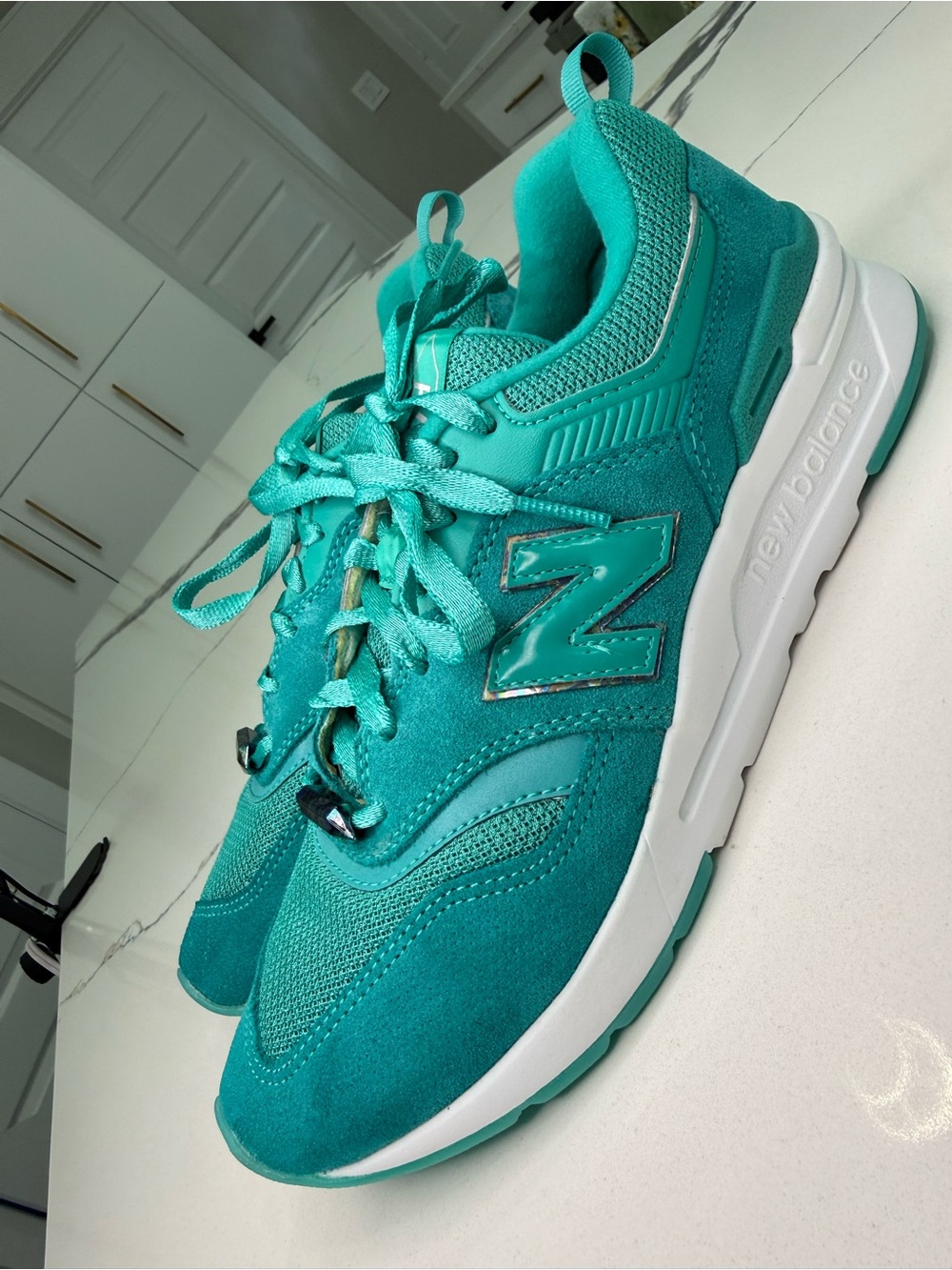New Balance 997H Mystic Crystal Teal Green Women's Size 8 Sneaker CW997HJA Rare